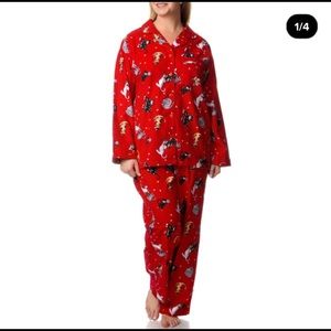 NWT La Cera Red Cat Pajamas